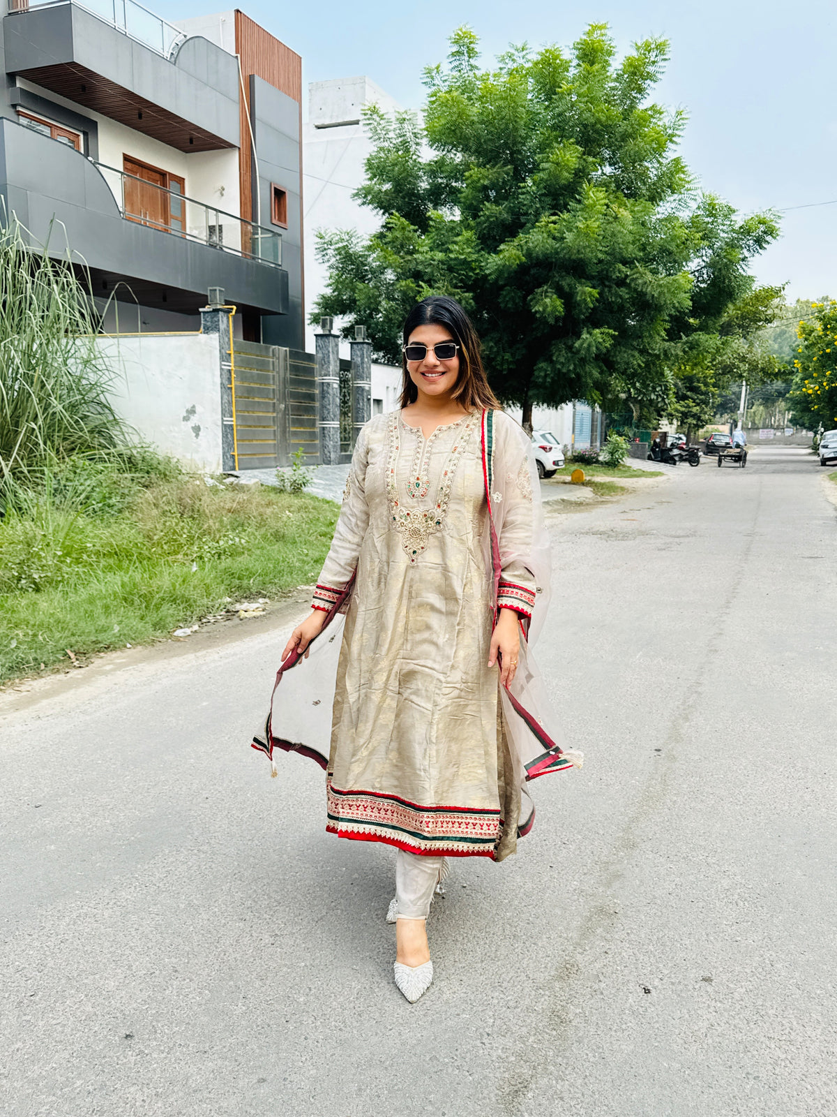 Shabnam- Silk Anarkali Suit