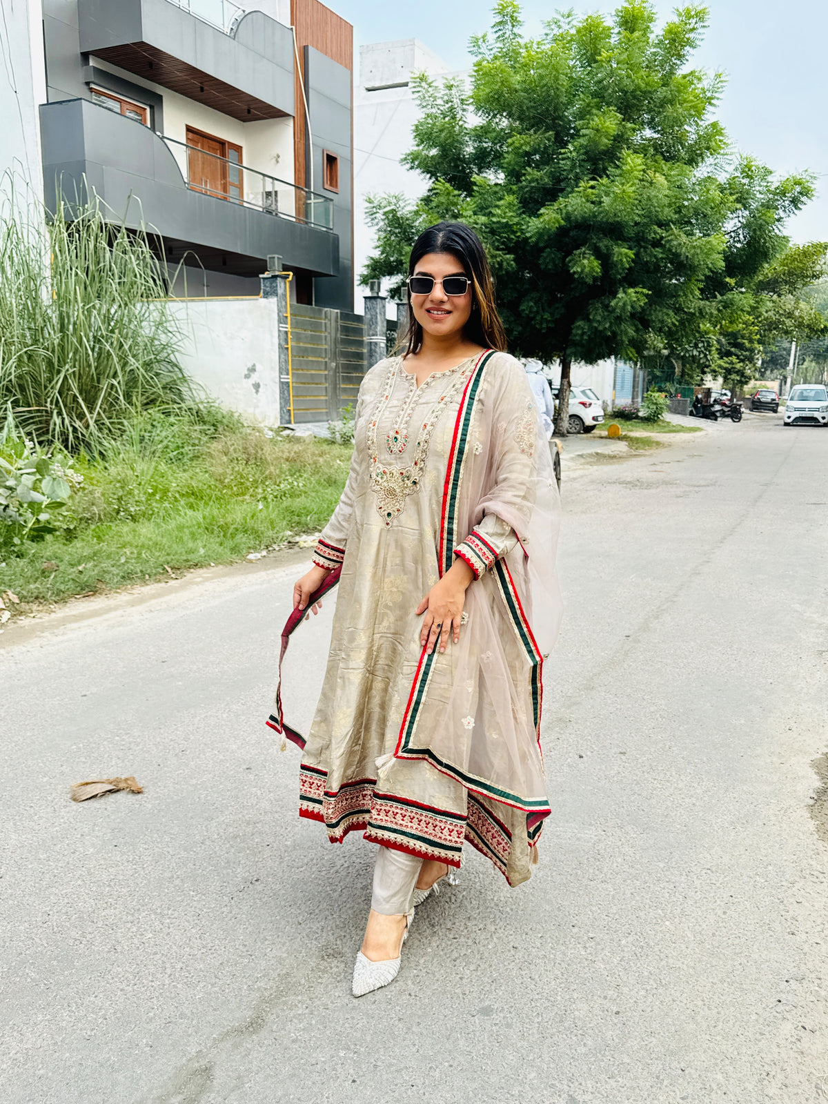 Shabnam- Silk Anarkali Suit