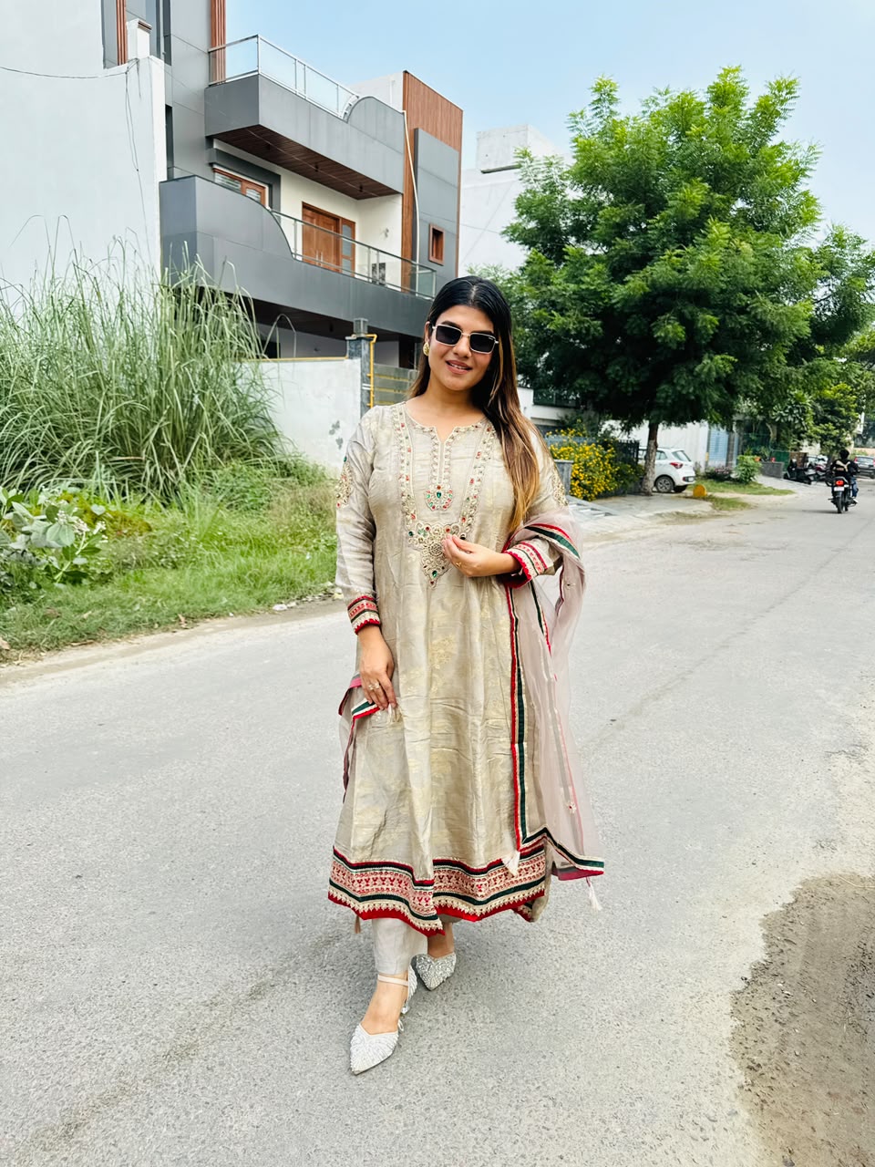 Shabnam- Silk Anarkali Suit