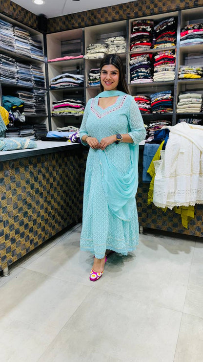 Premium Georgette Handwork Anarkali ✨