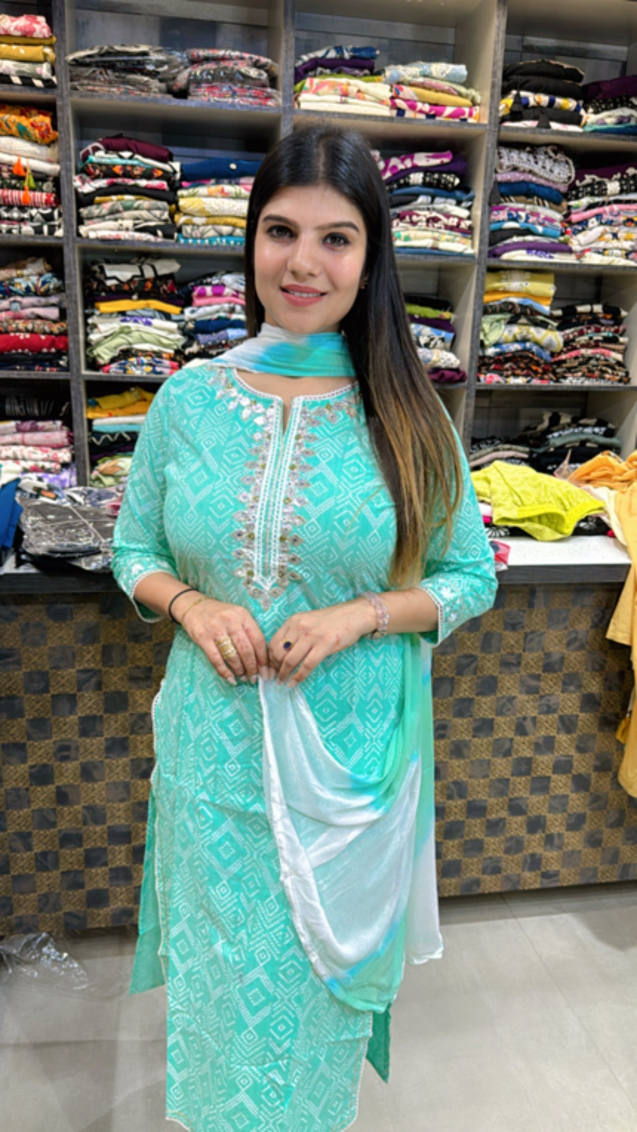 Premium Suit and Pure Dupatta With Gota