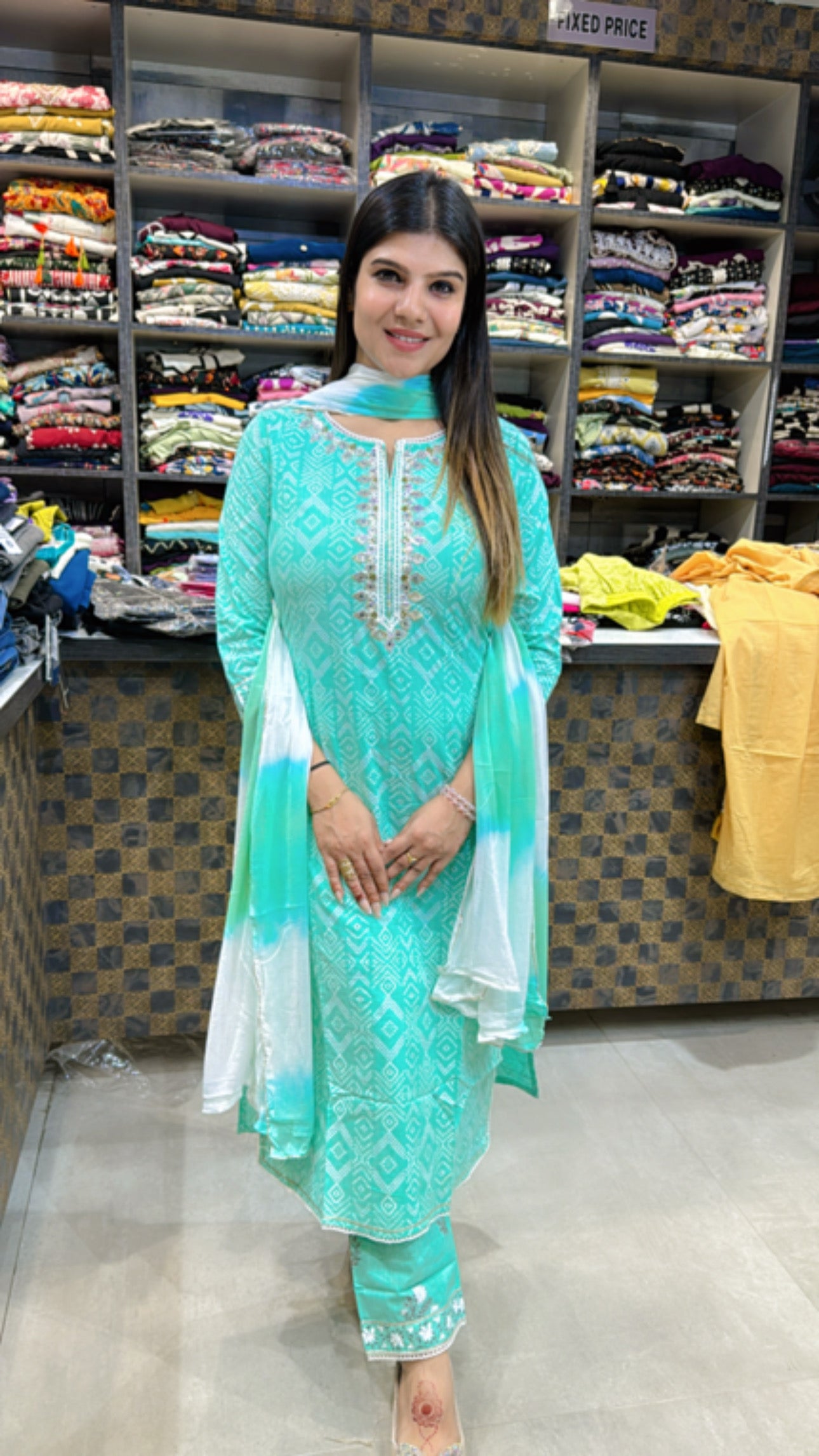 Premium Suit and Pure Dupatta With Gota