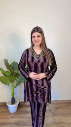 Shadow velvet partywear coordset