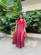Reena- Chinon Anarkali Suit