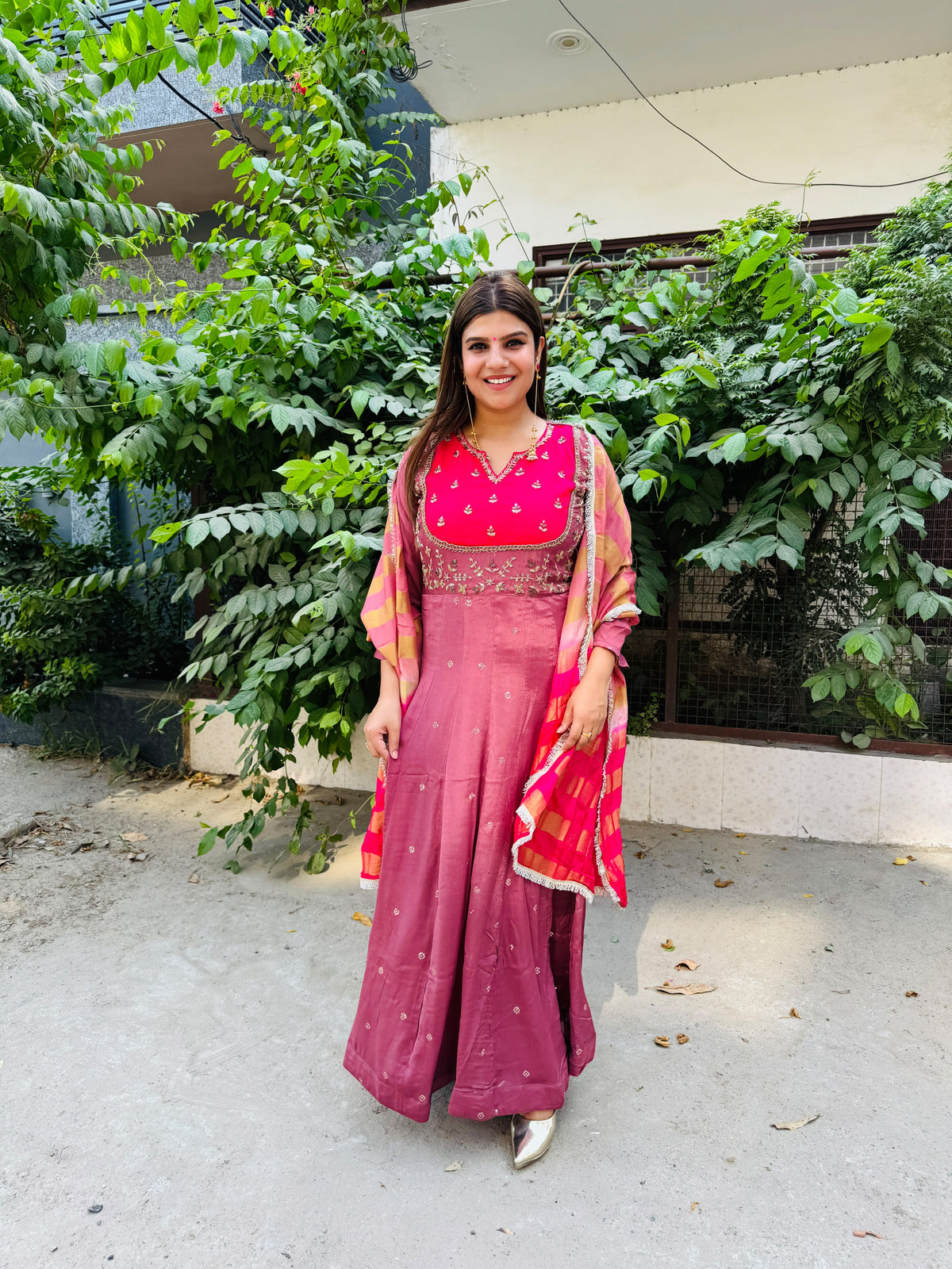 Reena- Chinon Anarkali Suit