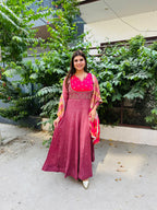 Reena- Chinon Anarkali Suit
