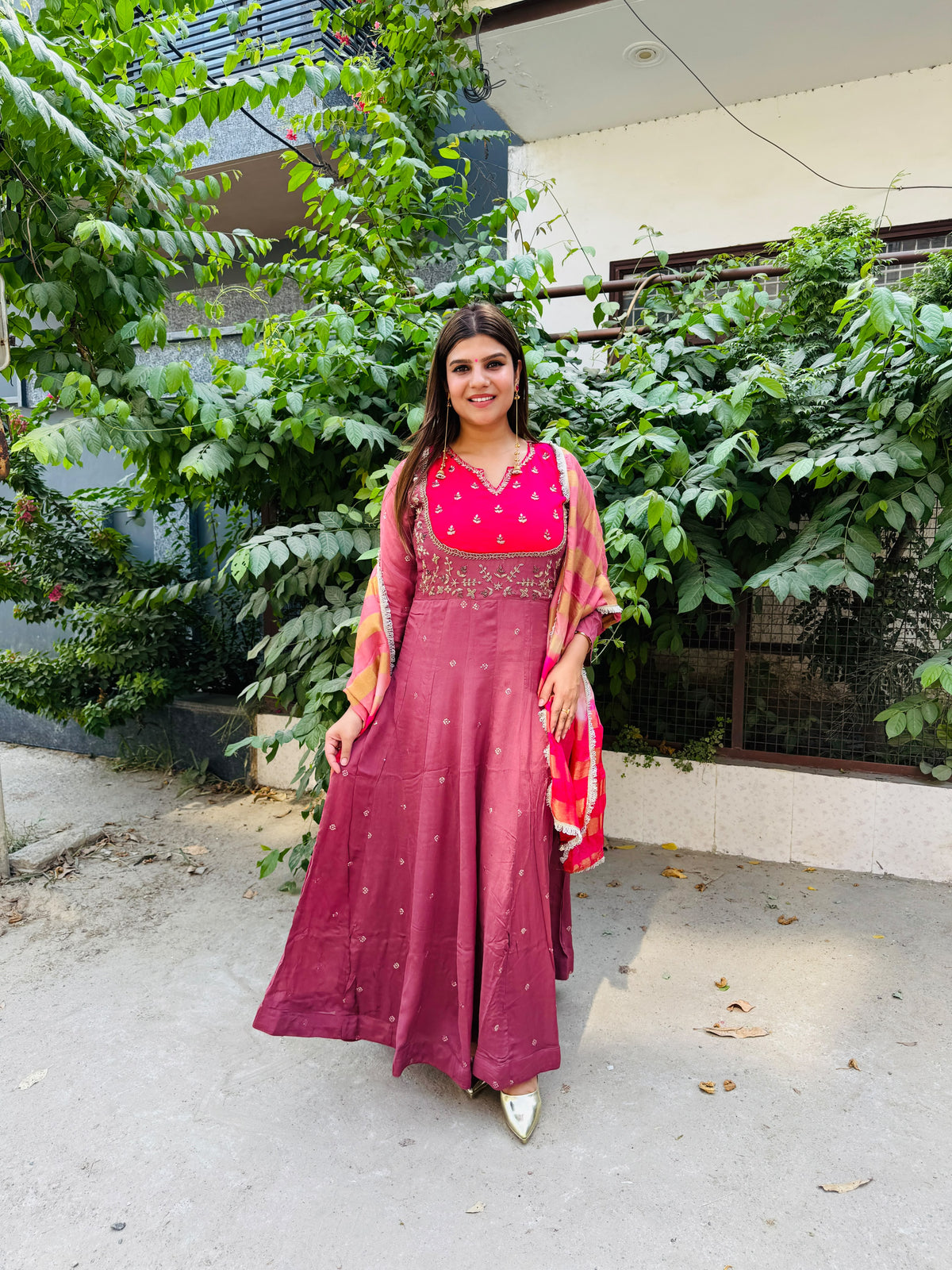 Reena- Chinon Anarkali Suit
